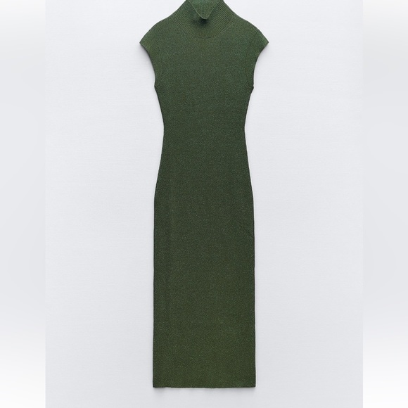ZARA BLOGGERS FAV KNIT DRESS WITH METALLIC THREAD - Picture 11 of 13